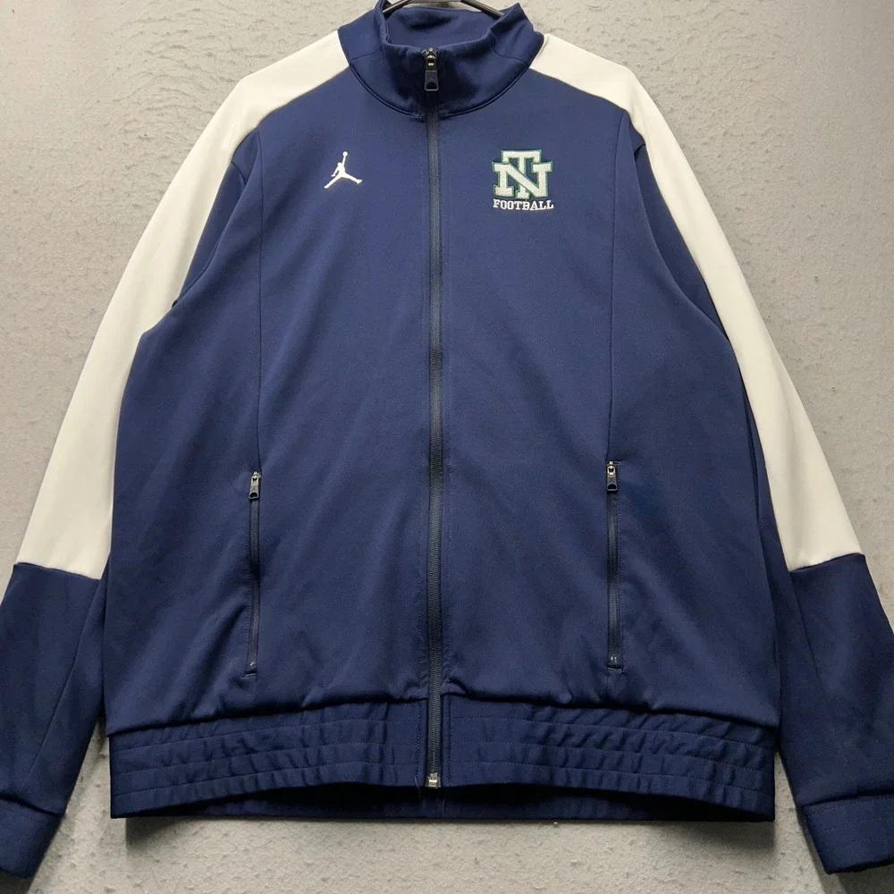 Jordan Mens XL Track Jacket Navy Blue White NT Football Full Zip Jumpman 1751